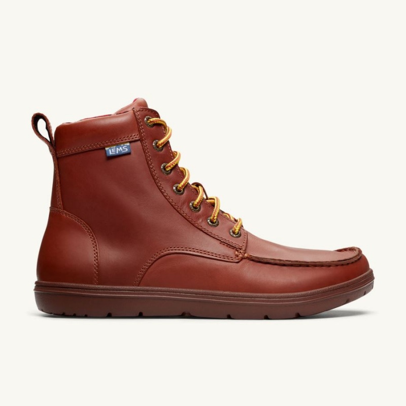 Botas Lems Boulder Boot Cuero Hombre Rojas | USINMBX