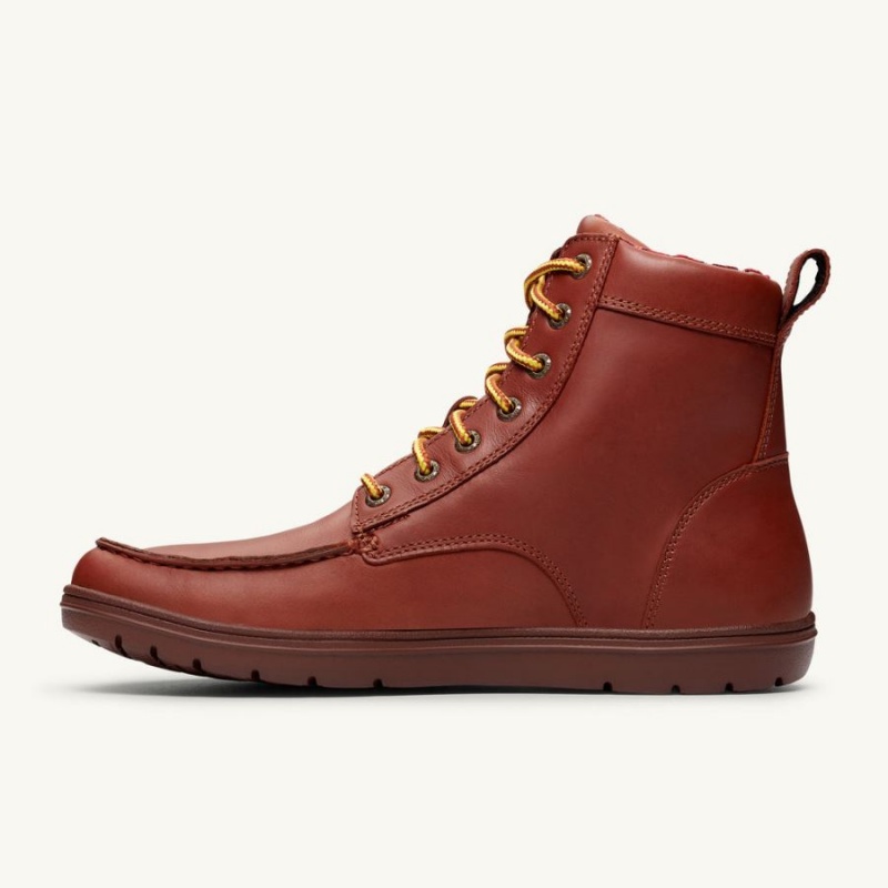 Botas Lems Boulder Boot Cuero Hombre Rojas | USINMBX