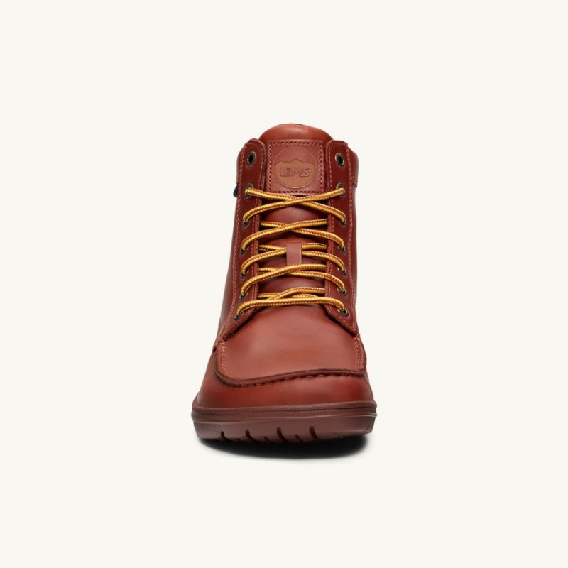 Botas Lems Boulder Boot Cuero Hombre Rojas | USINMBX