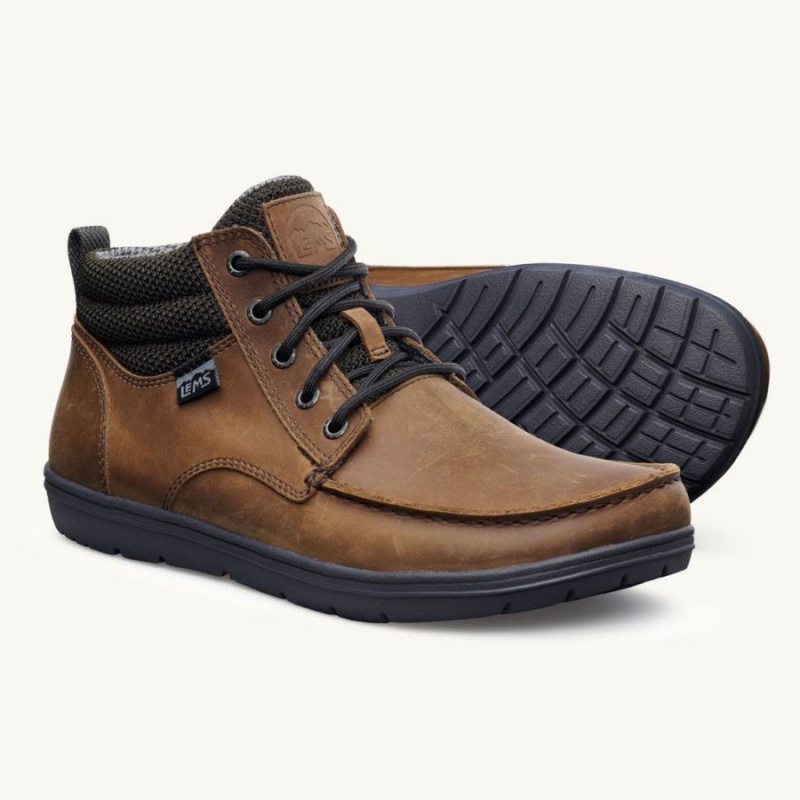 Botas Lems Boulder Boot Mid Cuero Hombre Marrones | REAWBFP