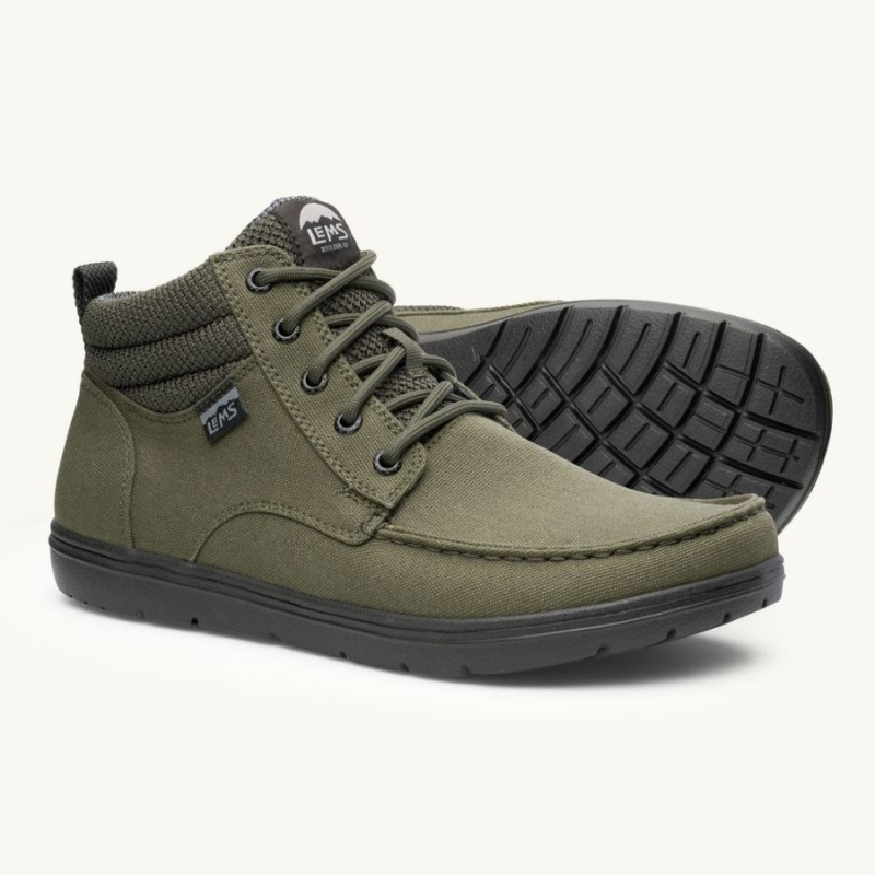 Botas Lems Boulder Boot Mid Vegan Hombre Verde | QGMJUXS