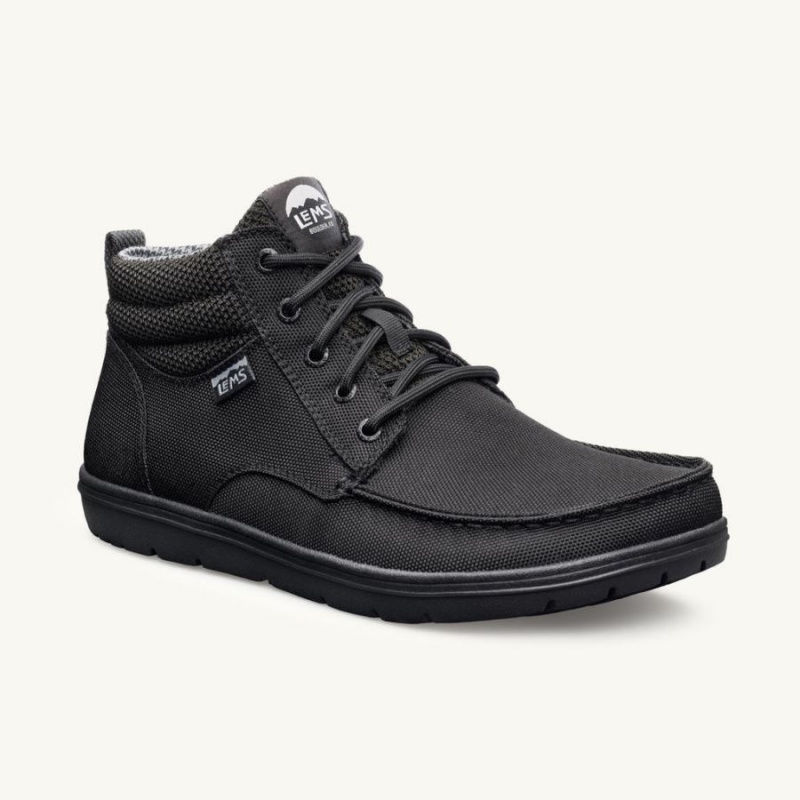 Botas Lems Boulder Boot Mid Vegan Hombre Negras | LGHFCBX