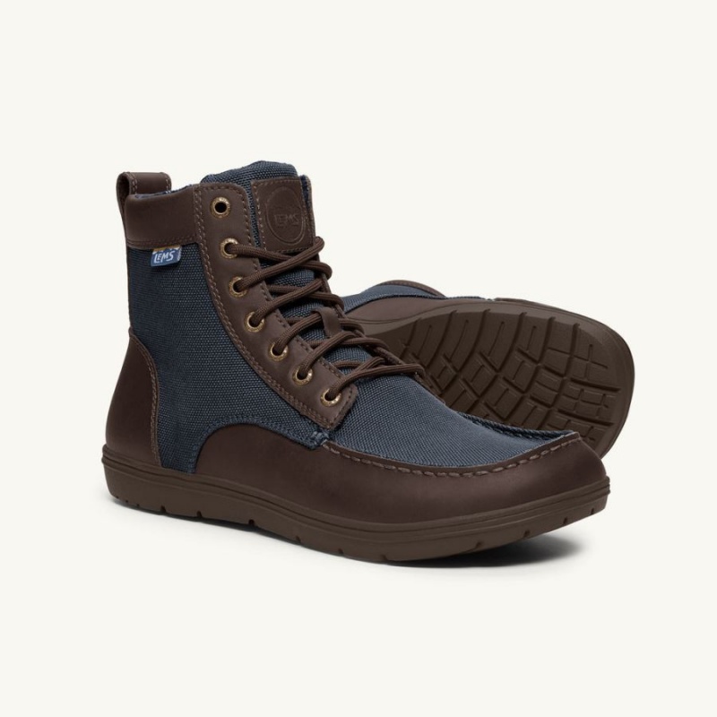 Botas Lems Boulder Boot Nylon Hombre Marrones Azul Marino | PNQAIOV