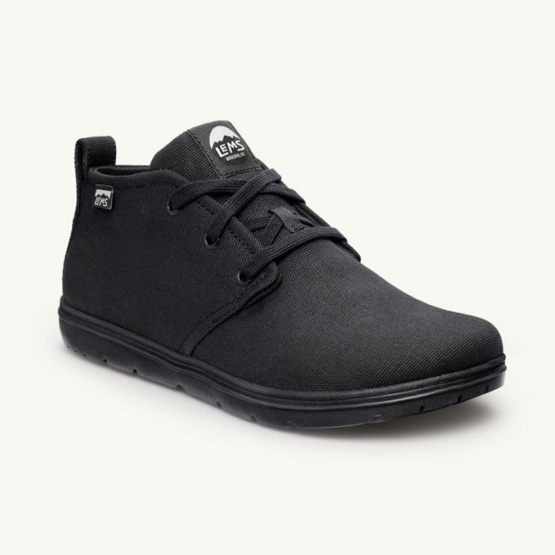 Botas Lems Chukka Canvas Hombre Negras | KMVBUZY