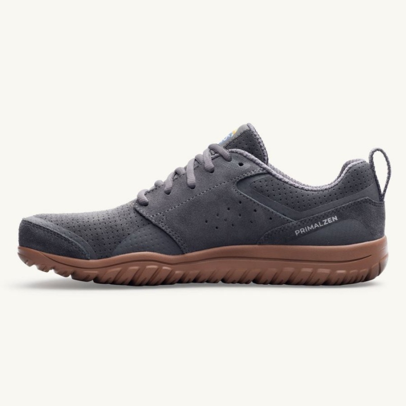 Zapatillas Lems Primal Zen Suede Hombre Gris Oscuro | JEFOLZP