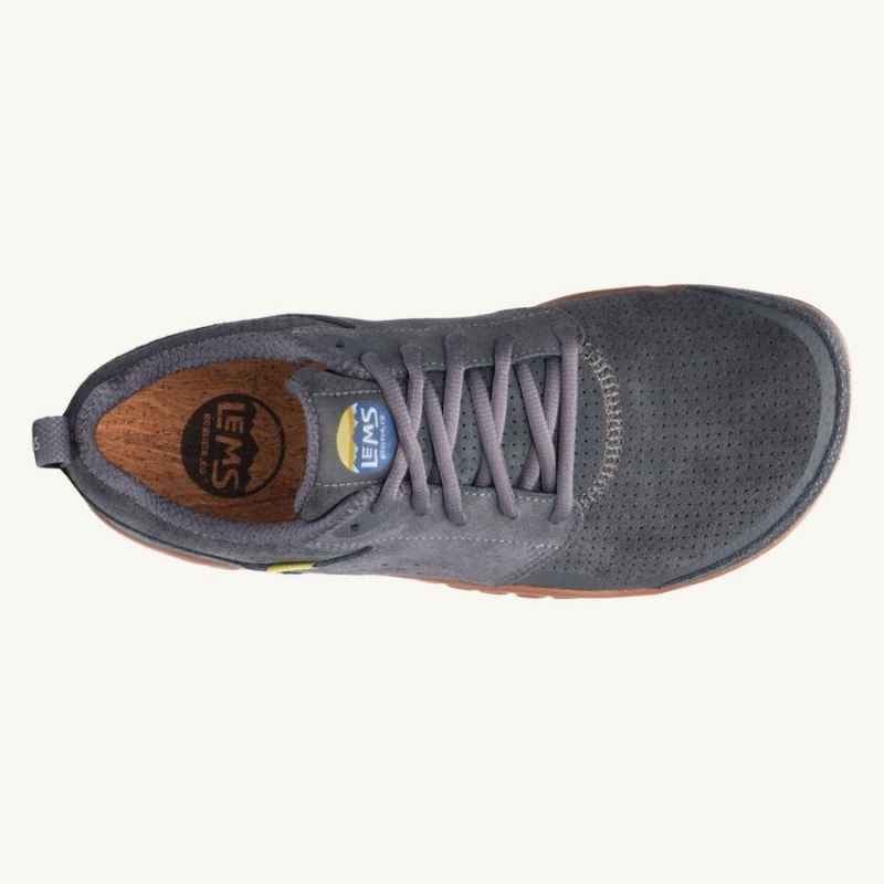 Zapatillas Lems Primal Zen Suede Mujer Gris Oscuro | YJLQDEB